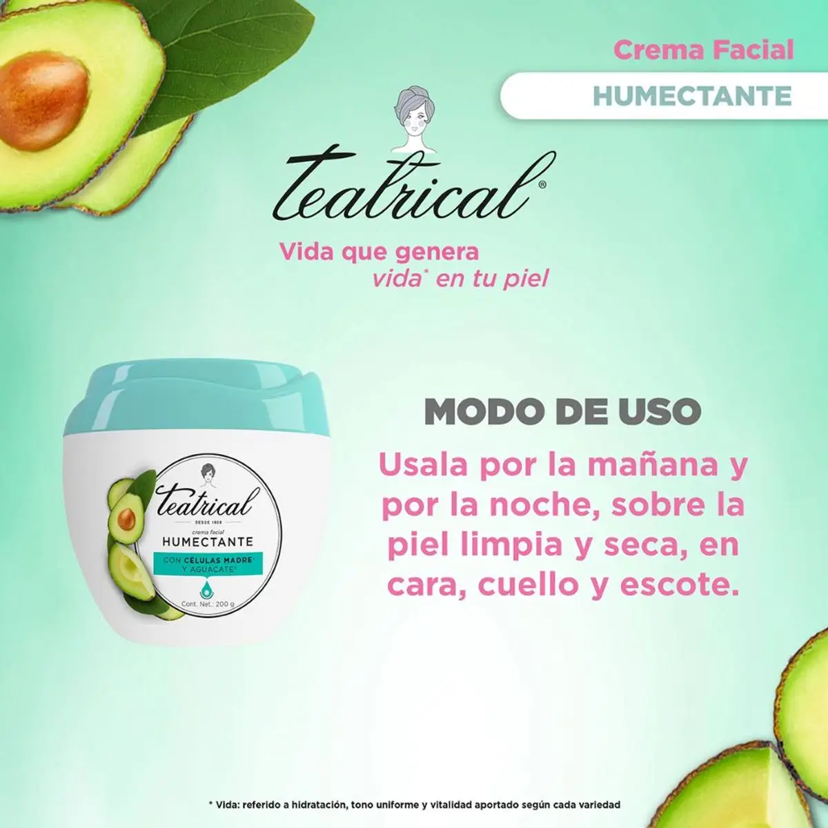 TEATRICAL CREMA HUMECTANTE X100 
