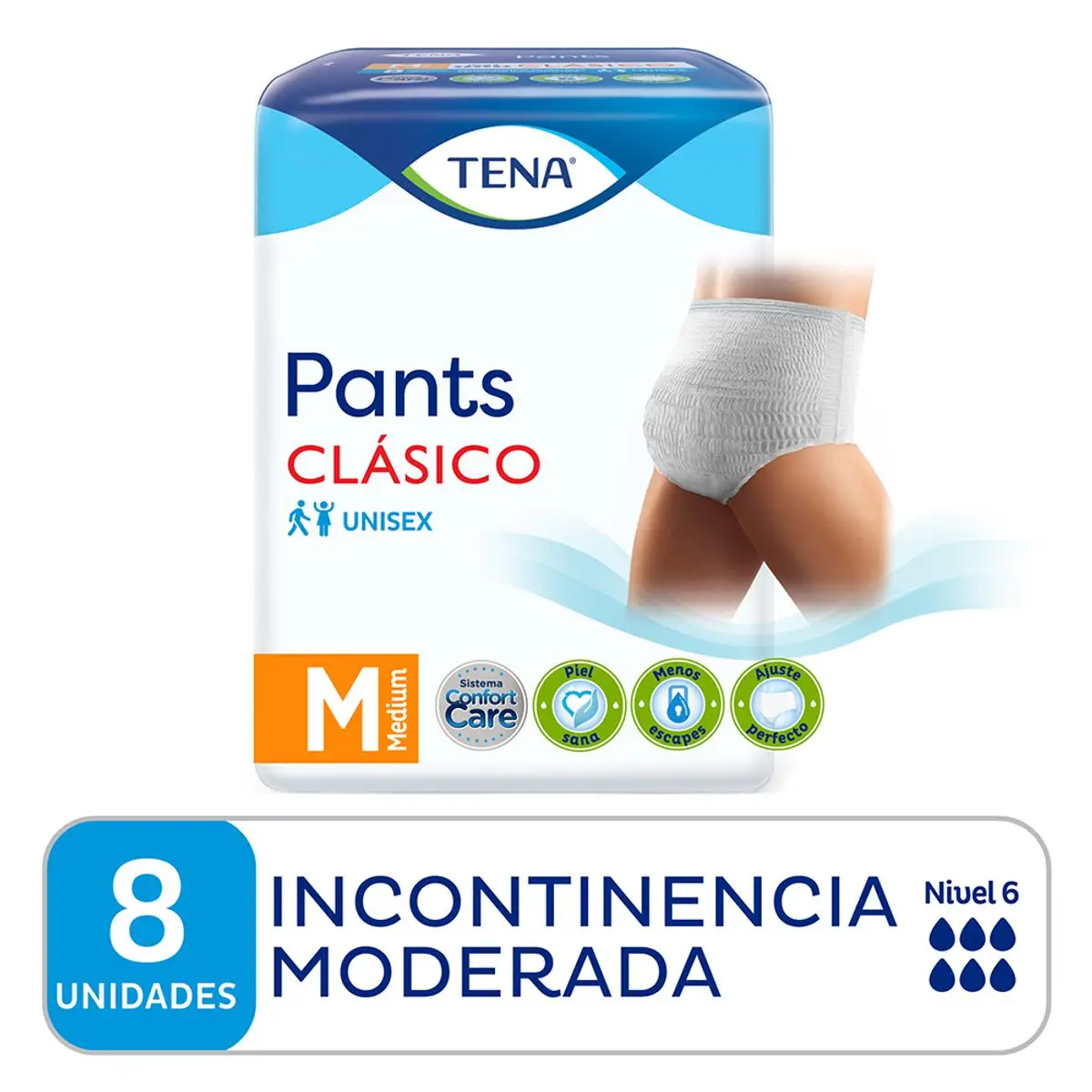 TENA PANTS CLASICA COMFORT X8 M 