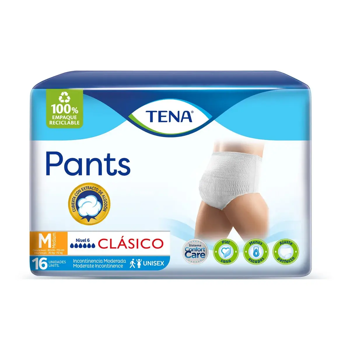 TENA PANTS CLASICO X16 M 
