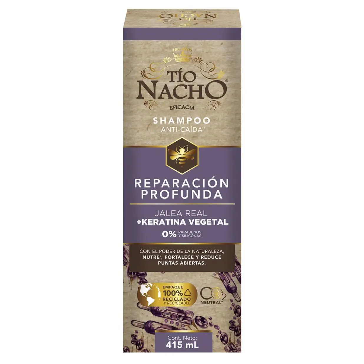 TIO NACHO SHAMPOO X415 KERATINA VEGETAL