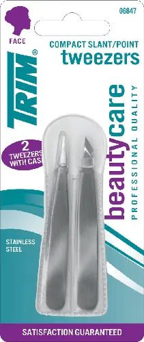 TRIM PINZA DEPILAR COMPACTA OBLICUA Y DE PUNTA X2U. 