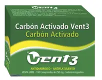 VENT3 CARBON ACTIVADO X 100 CMP