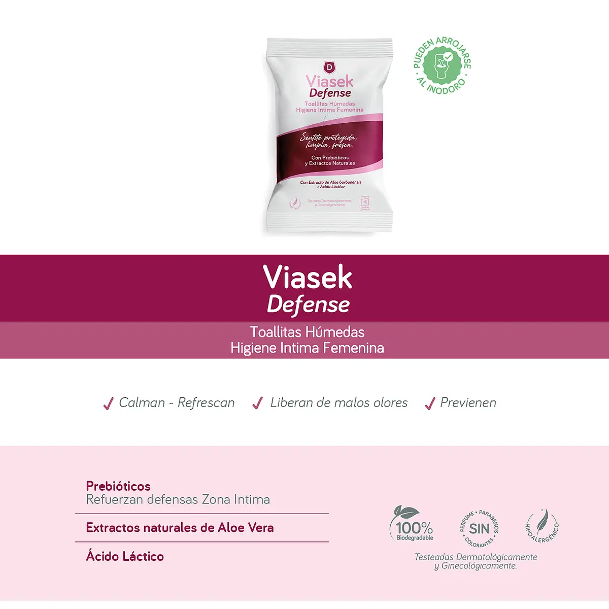 VIASEK TOALLAS HIGIÉNICAS DEFENSE X16U.