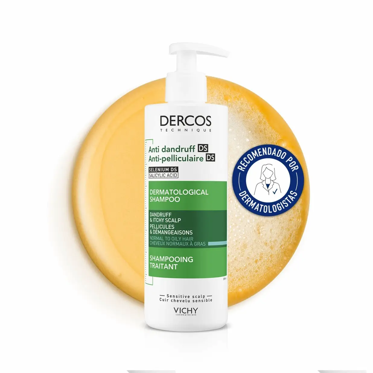 VICHY SHAMPOO DERCOS TRATAMIENTO ANTI CASPA X390 ML