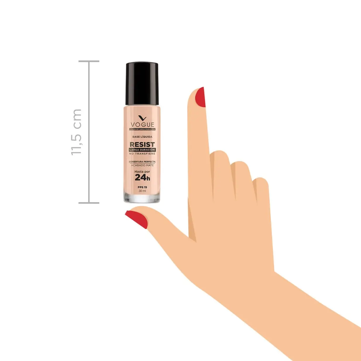 VOGUE MAQUILLAJE LIQUIDO RESIST PETALO 