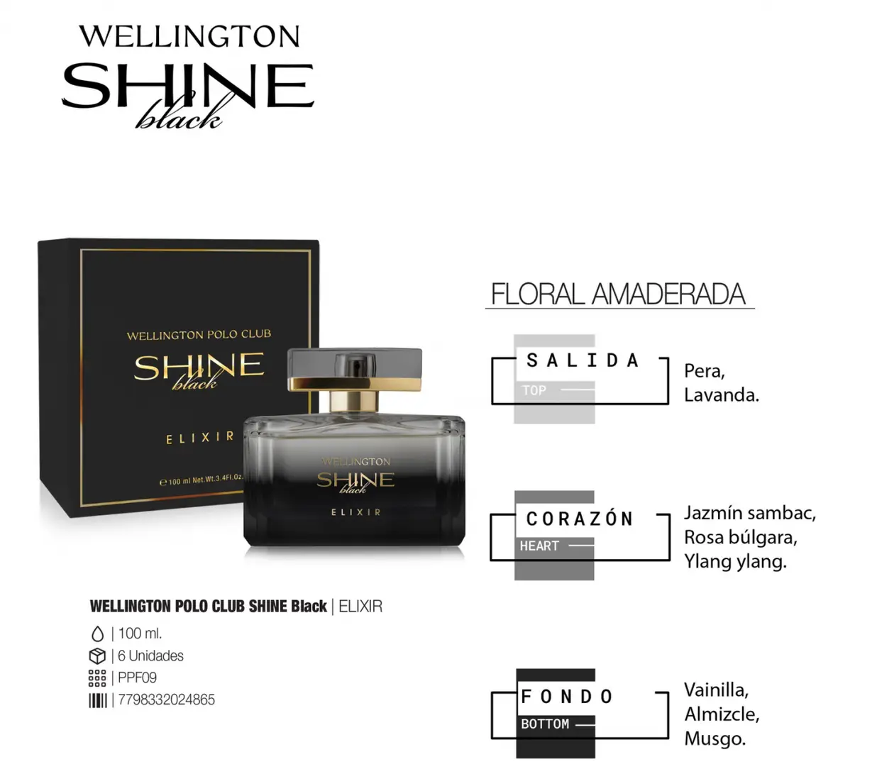 WELLINGTON POLO SHINE BLACK ELIXIR X90